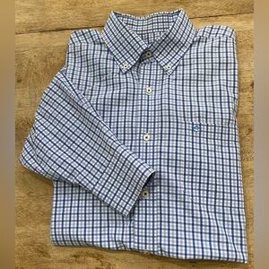 Southern Tide Men’s Sz L Blue Plaid Long Sleeve‎ Pocket Skipjack Button Down